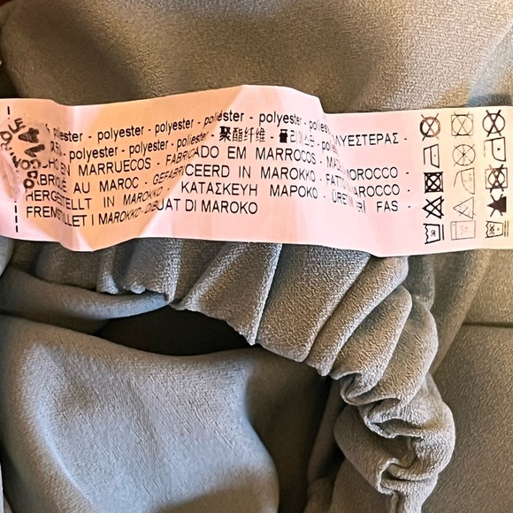 Zara Collection Womens Cutout Back Wide Leg Mint Green Flowy Jumpsuit  Sz. M NWT - Picture 9 of 10